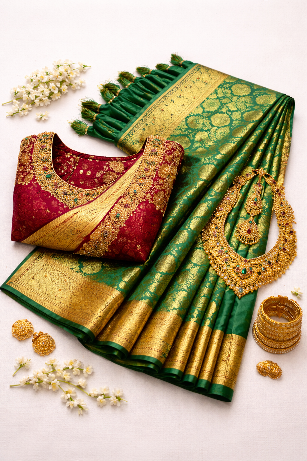 Kanjivaram Saree with Contrast Blouse: Unique Combinations to Try This Season