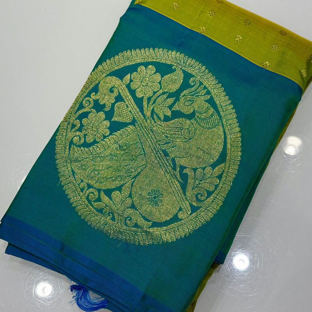 Green Kanjivaram Saree for Weddings and Festivals: A Symbol of Prosperity and New Beginnings