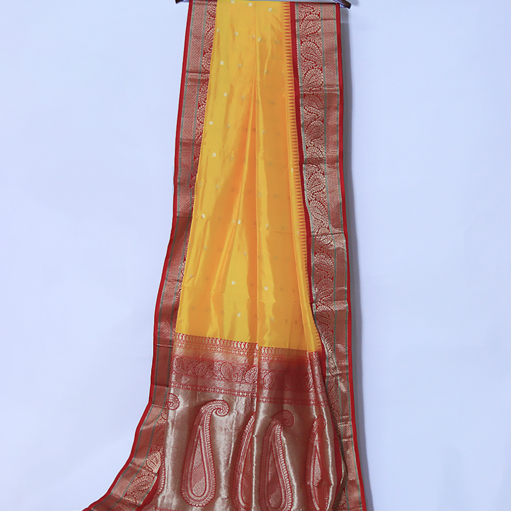 Yellow Kanjivaram Saree: A Radiant Expression of Joy, Tradition, and Sacred Rituals