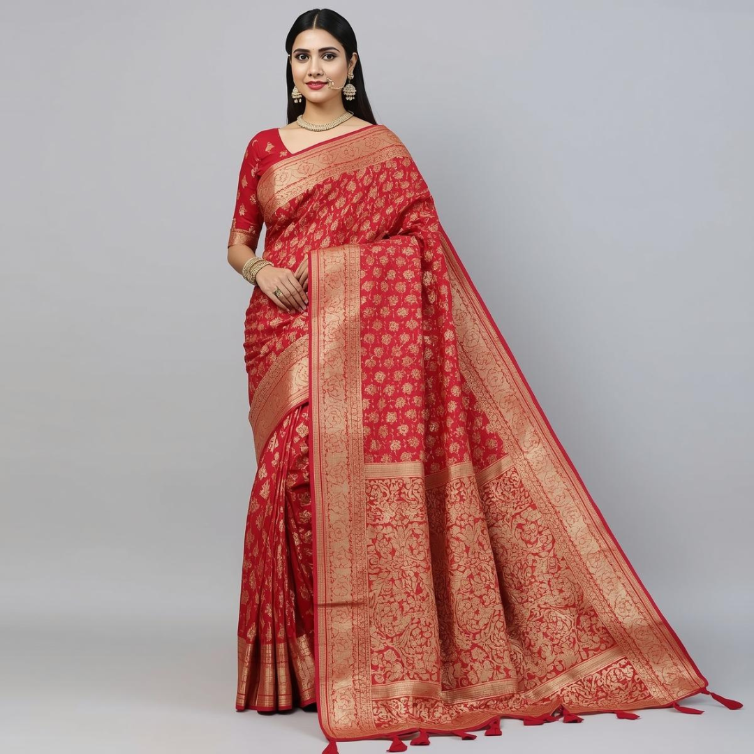 House of Hind Red Kanjivaram Saree Price Range Guide