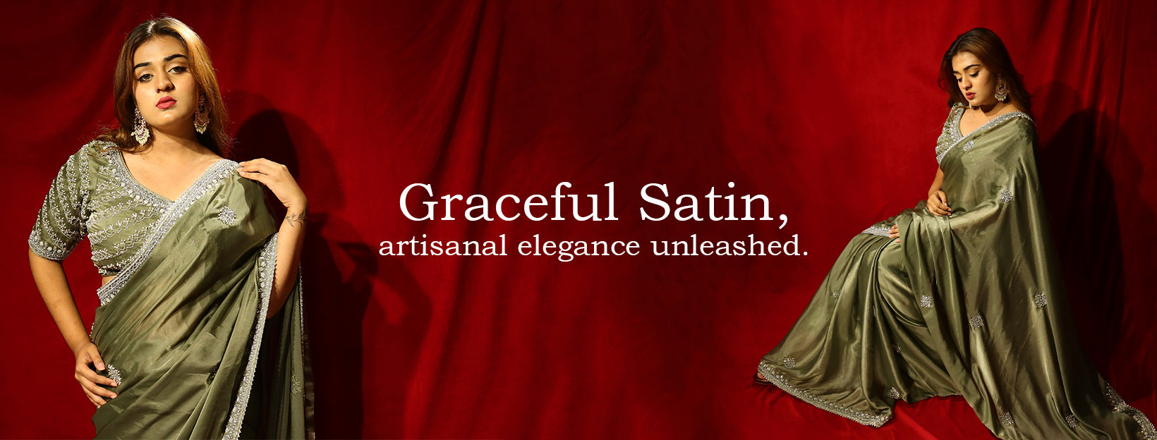 BUY PURE SATIN SAREES ONLINE IN INDIA | HOUSE OF HIND