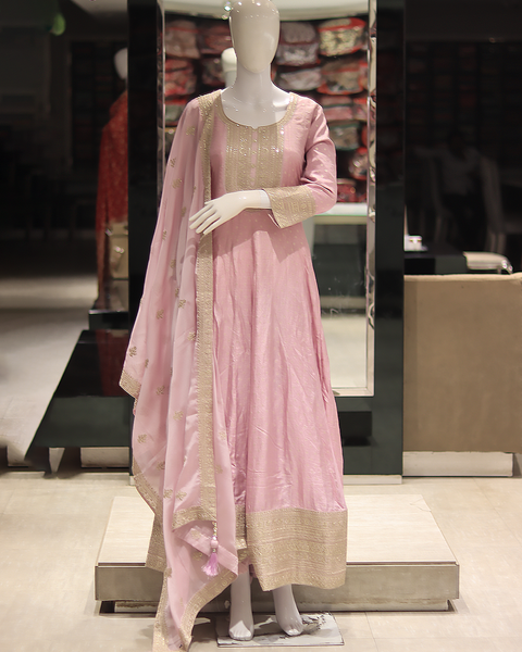 Light Pink Anarkali Style Suit