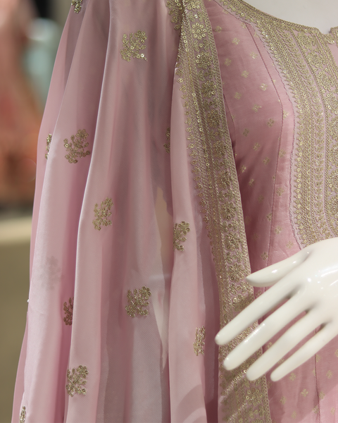 Light Pink Anarkali Style Suit