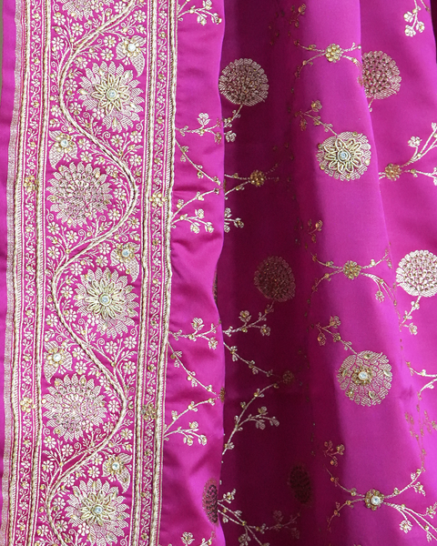 Majestic Purple Banarasi Pure Silk Saree with Banarasi Zaal – A Royal Statement