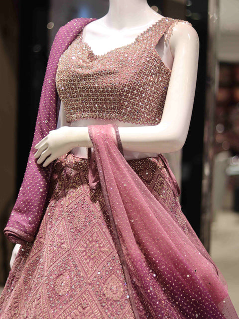 Lavender Purple Bridal Lehenga