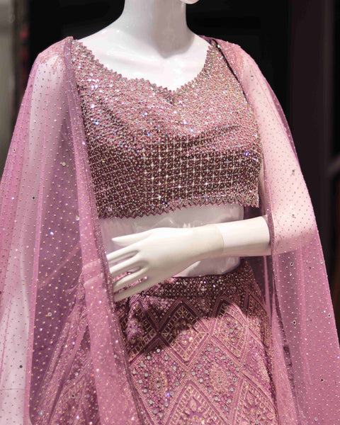 Lavender Purple Bridal Lehenga