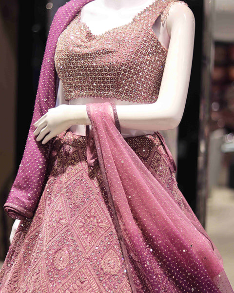 Lavender Purple Bridal Lehenga
