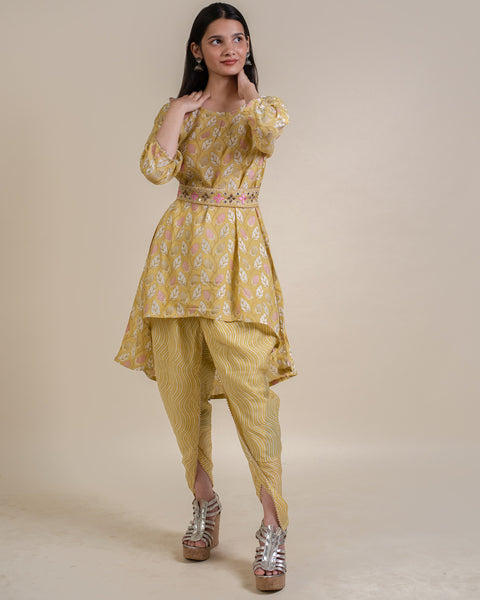 Yellow Designer two Piece Suit
