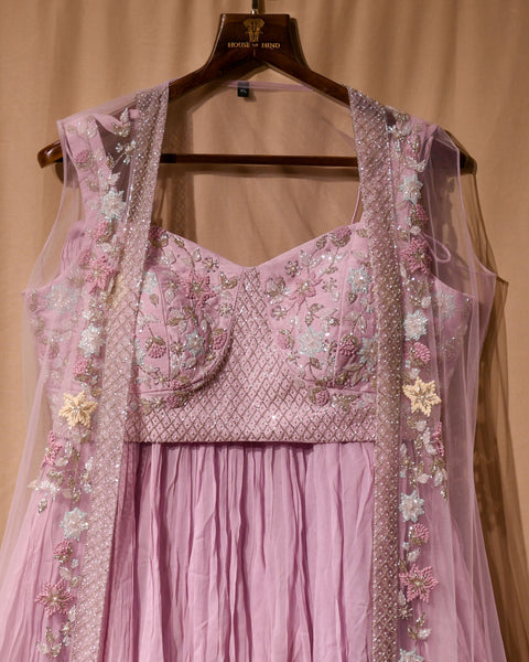 Pink Indo-Western Lehenga