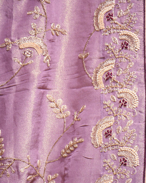 Lavender Dola Pure Silk Saree