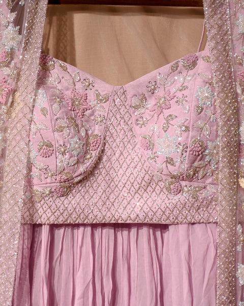 Pink Indo-Western Lehenga