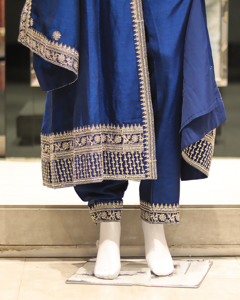 Royal Blue Anarkali Suit by House of Hind