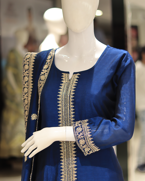 Royal Blue Anarkali Suit by House of Hind