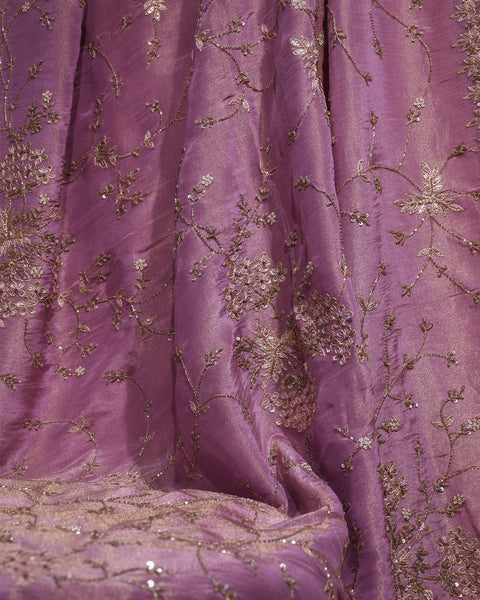 Purple Moti Dola Pure Silk Saree