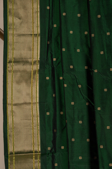 Gandharv Nauvari 9 Yard Pure Silk Saree with Tilgul Butta Border