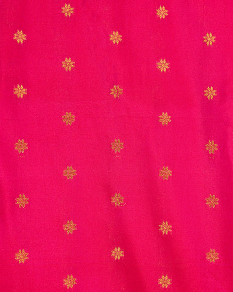 Rani Pink Semi Silk Paithani Saree with Matching Unstitched Blouse