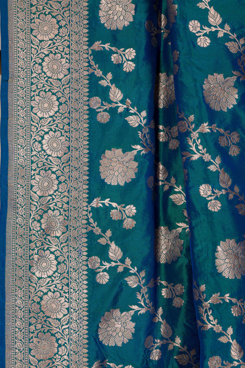 Kathan Banarasi Nauvari 9 Yard Pure Silk Saree with Zari Work