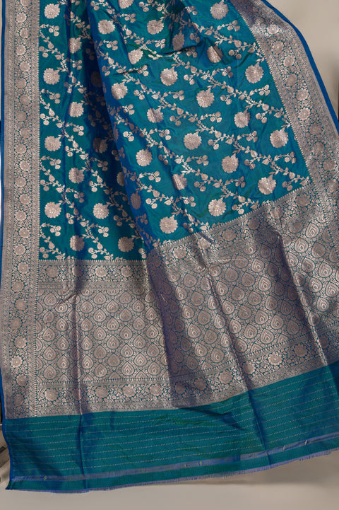 Kathan Banarasi Nauvari 9 Yard Pure Silk Saree with Zari Work