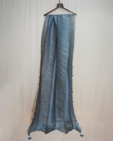 Elegant Chinon Silk Embellished Saree & Blouse Set