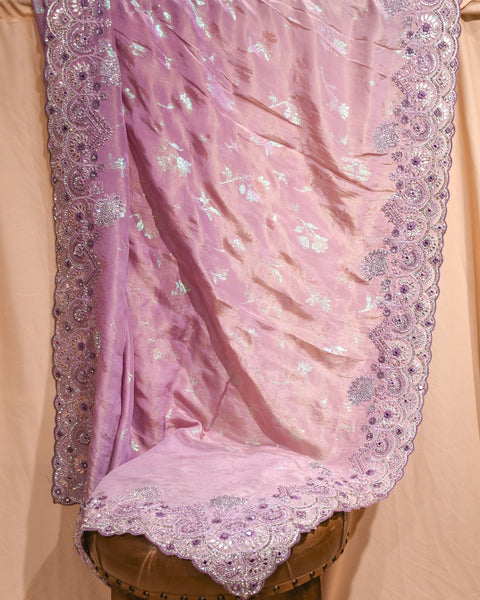 Pink Dola Silk saree