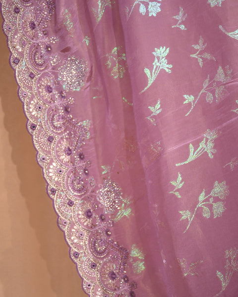 Pink Dola Silk saree