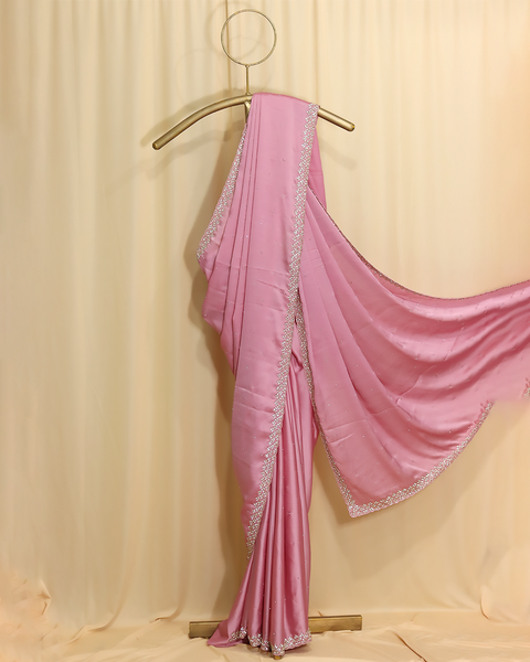 Blush Pink Designer Saree