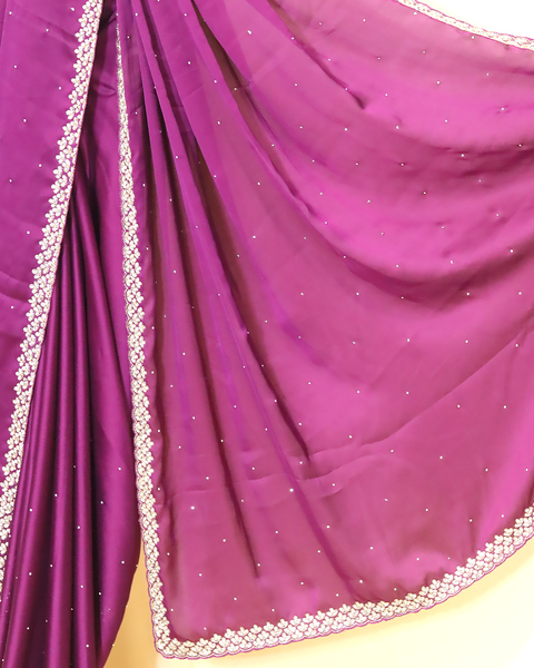 Royal Purple Designer Saree – A Statement of Elegance