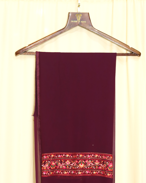 Maroon Designer Saree – A Regal Blend of Tradition