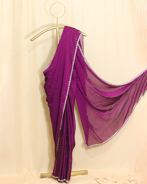 Royal Purple Designer Saree – A Statement of Elegance