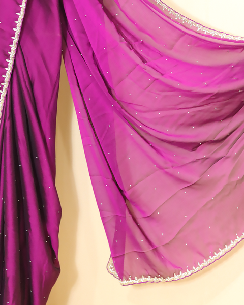 Royal Purple Designer Saree – A Statement of Elegance