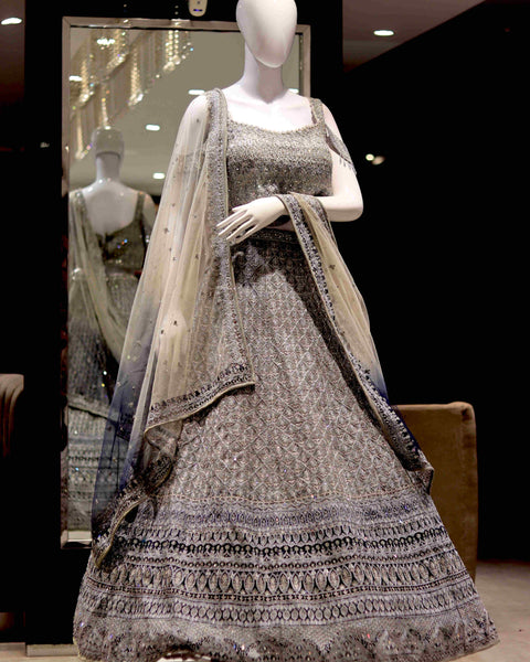 Grey Bridal Lehenga