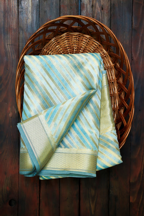 Teal Blue Kosa Silk Saree