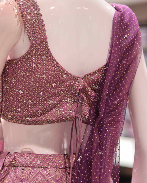 Lavender Purple Bridal Lehenga