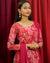 Maroon Sharara Suit with Floral Print