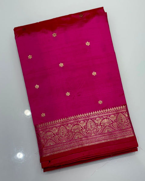 Pink Banarasi Silk Saree