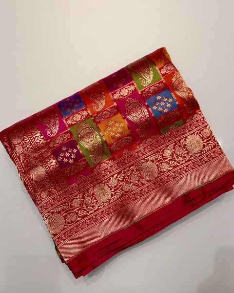 Pink Rangkat Handwoven Banarasi Saree