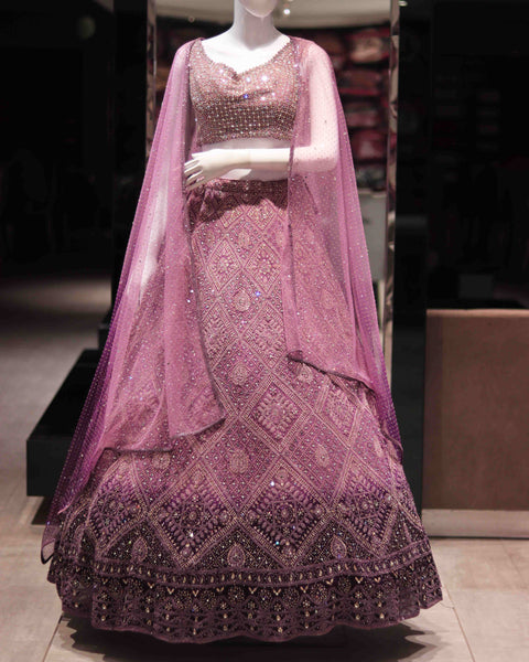 Purple Bridal Lehenga