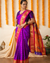Purple Paithani with Contrasting Pink Traditional Border and Pallu