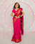 Rani Pink Paithani Saree with Traditional Border and Pallu featuring Kritika Sharma