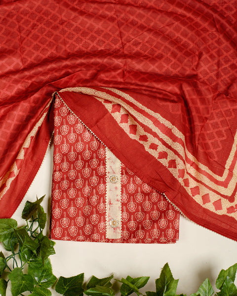 Red Stitched Suit