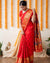 Red Paithani Saree with Traditional Chatai Border and Pallu