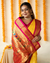 Yellow Paithani Saree with Contrasting Pink Traditional Border and Pallu