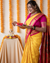 Yellow Paithani Saree with Contrasting Pink Traditional Border and Pallu