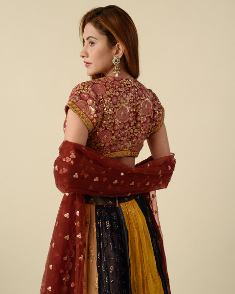 Multicolour Fancy light Lehenga